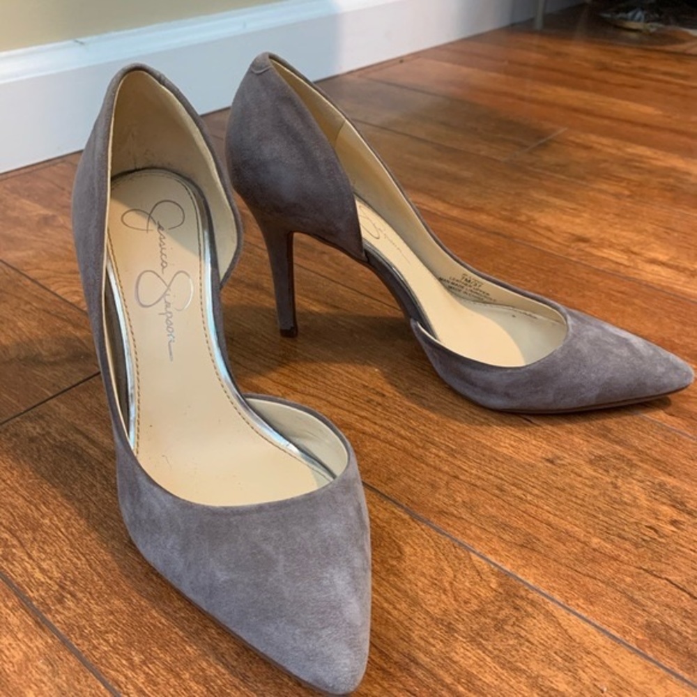 Jessica Simpson Grey Suede Heels